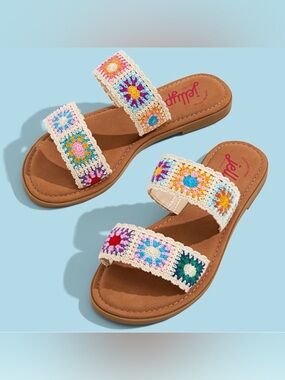 Robbie Natural Crochet Sandal